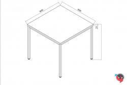 Besprechungstisch- Schulungstisch-Seminartisch 80 x 80 cm Ahorn- sofort lieferbar!